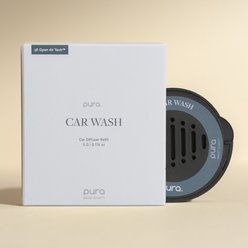 Pura Car Wash Fragrance Diffuser Refill Deodorizer Dog & Cat Air Freshener, Black, 0.176-oz