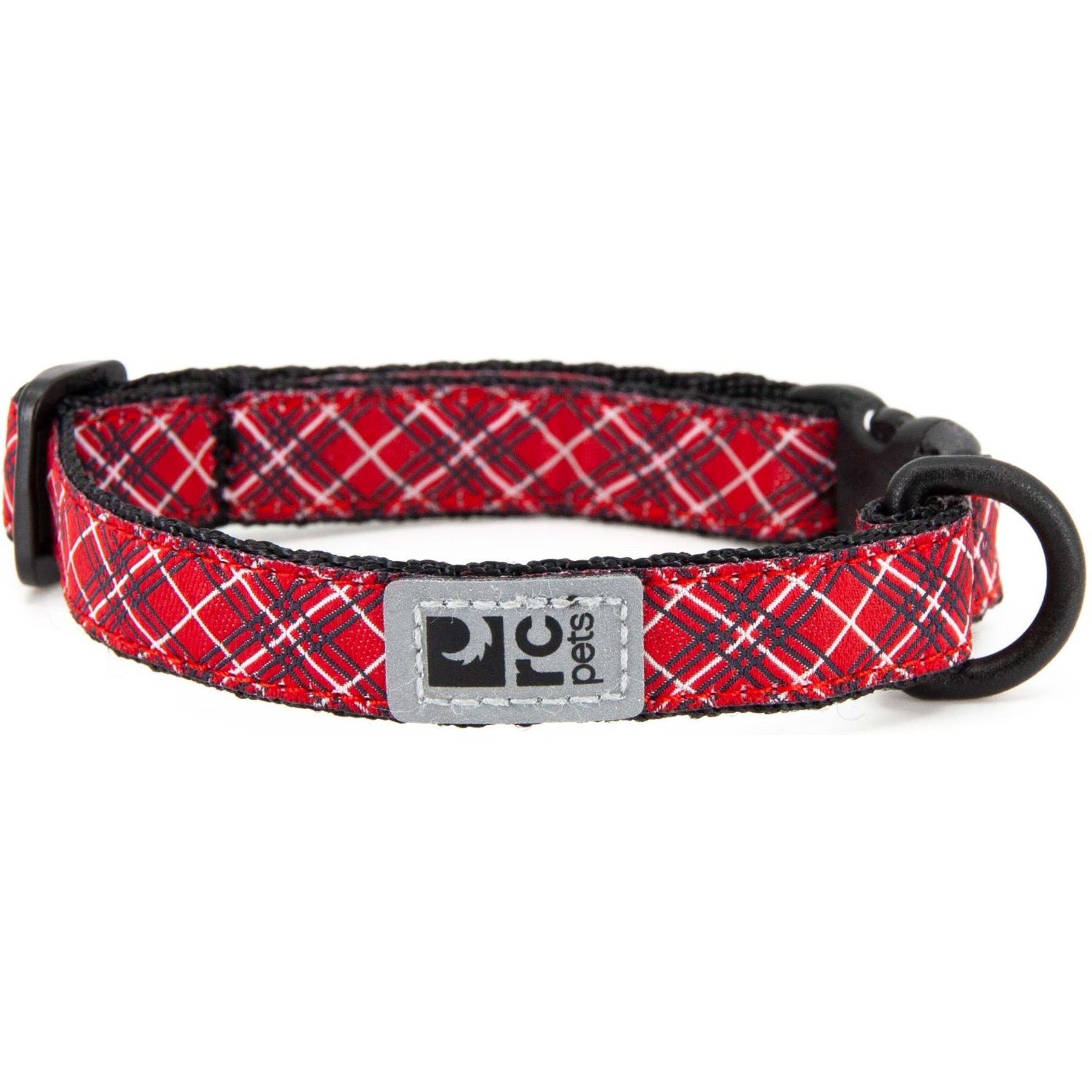 RC Pets Kitty Breakaway Nylon Reflective Cat Collar, 8 to 10-in neck, 1/2-in wide, Red Tartan