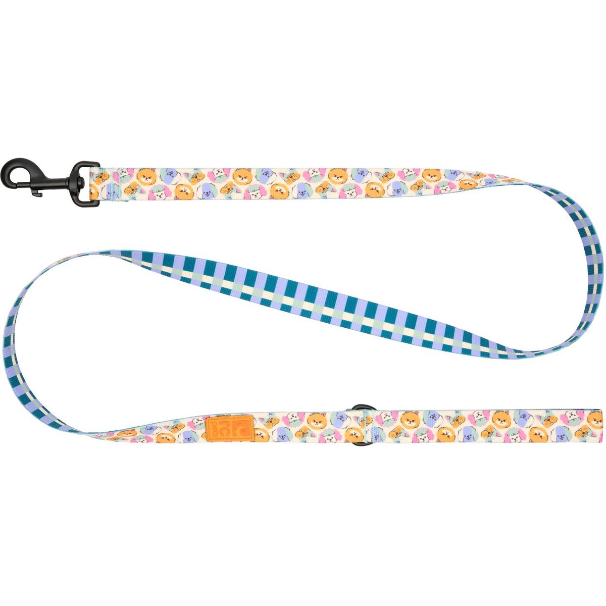 RC Pets Eco Polyester Dog Leash, Pup-Moji, 5-ft long, 3/4-in wide