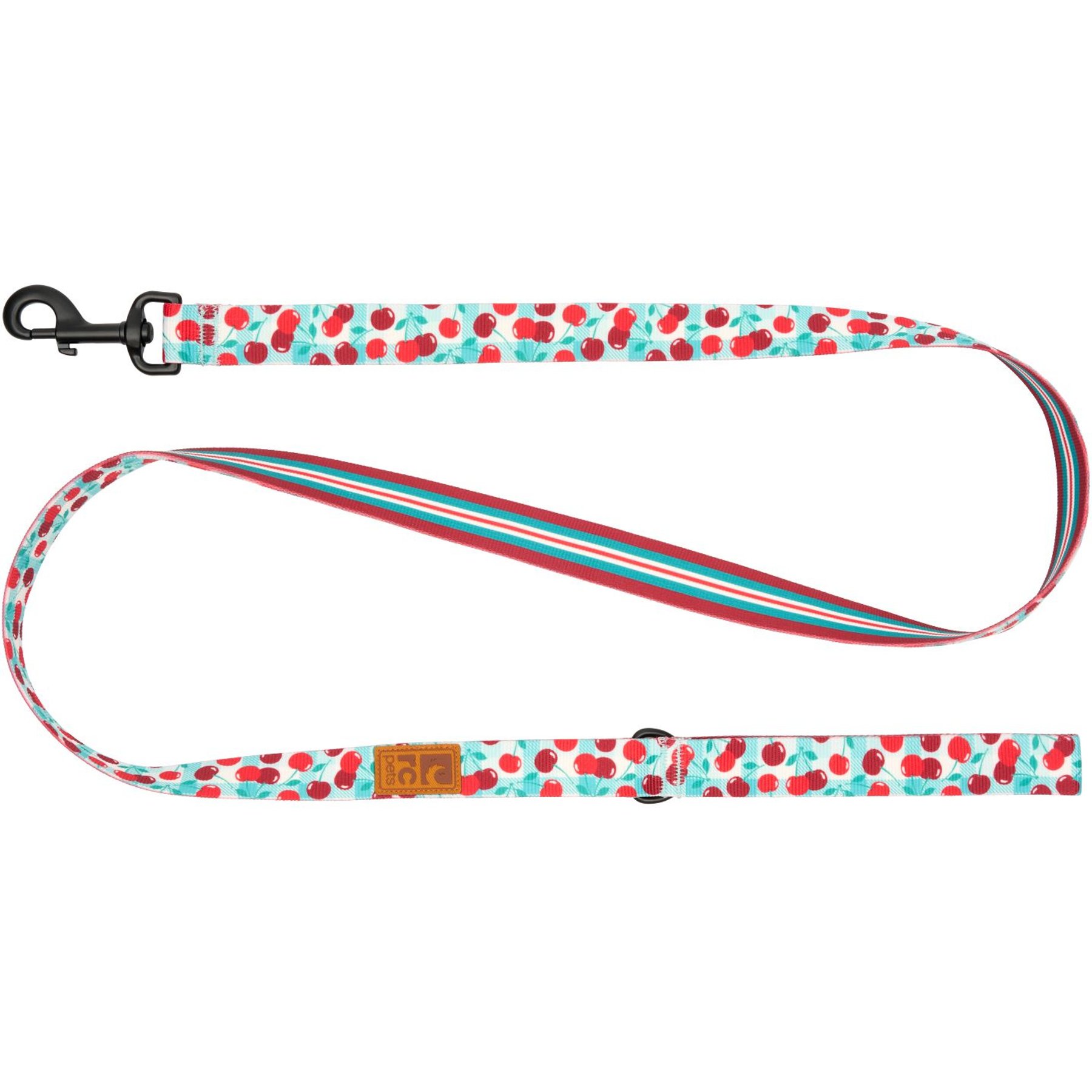 RC Pets Eco Polyester Dog Leash, Cherry Picnic, 5-ft long, 3/4-in wide