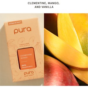 Pura Clementine Mango Home Fragrance Diffuser Refill Deodorizer Dog & Cat Air Freshener, Multicolor, 0.33-fl oz
