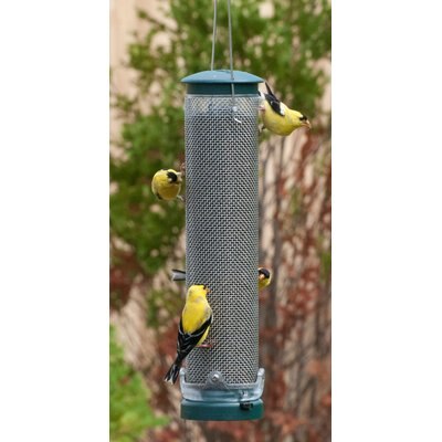 Aspects Aspects QuickClean Finch Mesh Wild Bird Feeder, Spruce Green/Silver, Medium: 1.25-qt