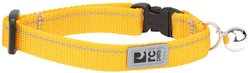 RC Pets Primary Kitty Breakaway Nylon Reflective Cat Collar with Nickle Plated Bell, 8 to 10-in neck, 1/2-in wide, Marigold