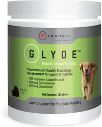 Glyde Mobility Chews Hip & Joint Support Supplement with Glucosamine & Chondroitin for Dogs, 120 count