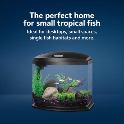 Show full view: Aqueon LED MiniBow SmartClean Fish Aquarium Kit, Black, 5-gal slide 5 of 10