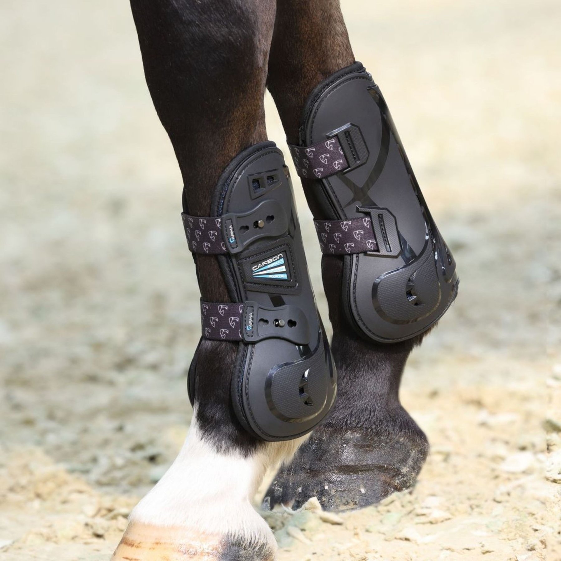 Shires Equestrian Products ARMA Carbon Tendon Horse Boots, Black, Cob