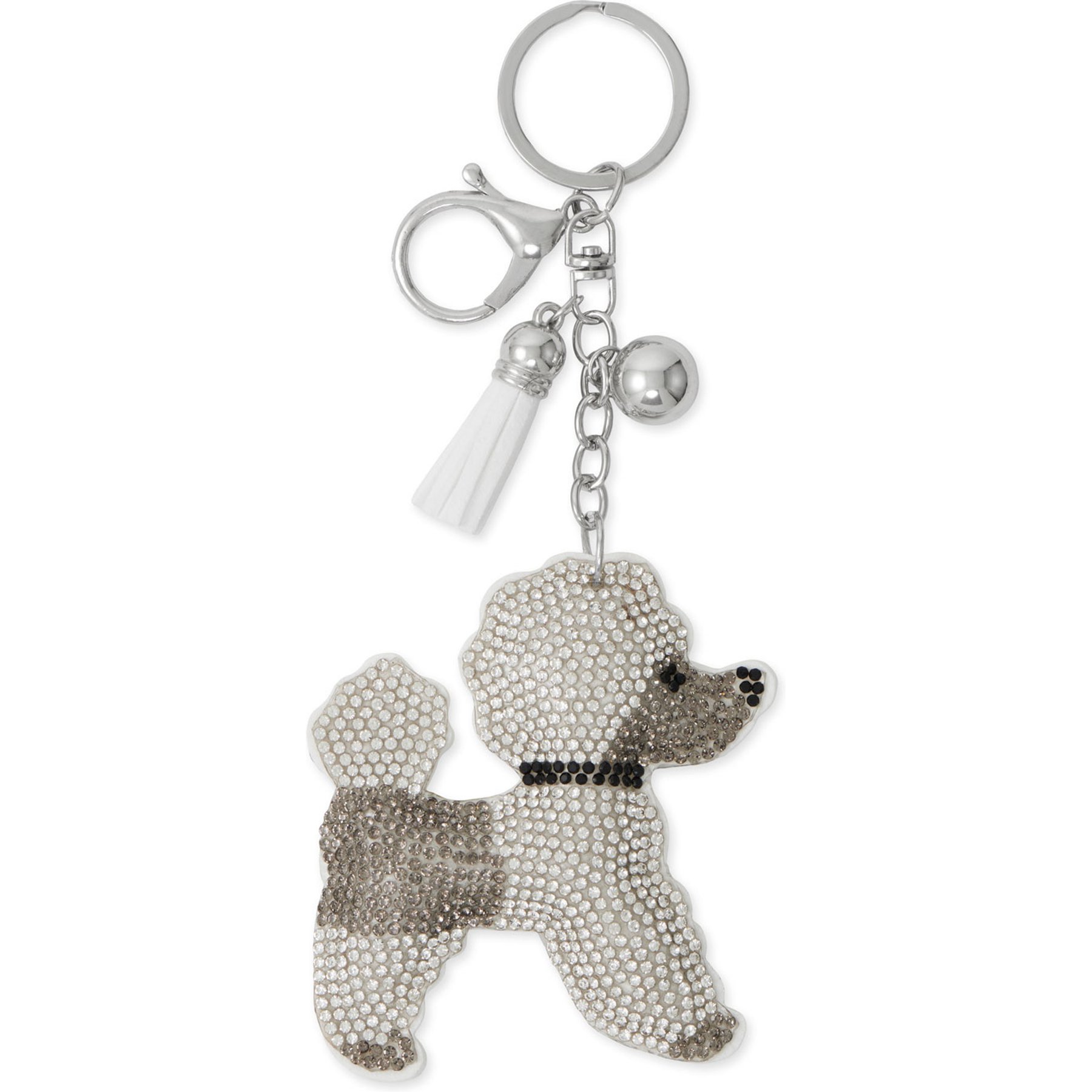 Best FURever Friends Crystal Poodle Purse Charm/Keyring, White