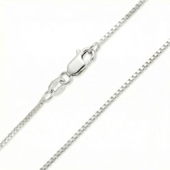 Best FURever Friends Italian Sterling Silver 1.1 mm Box Chain, Silver, 16-in