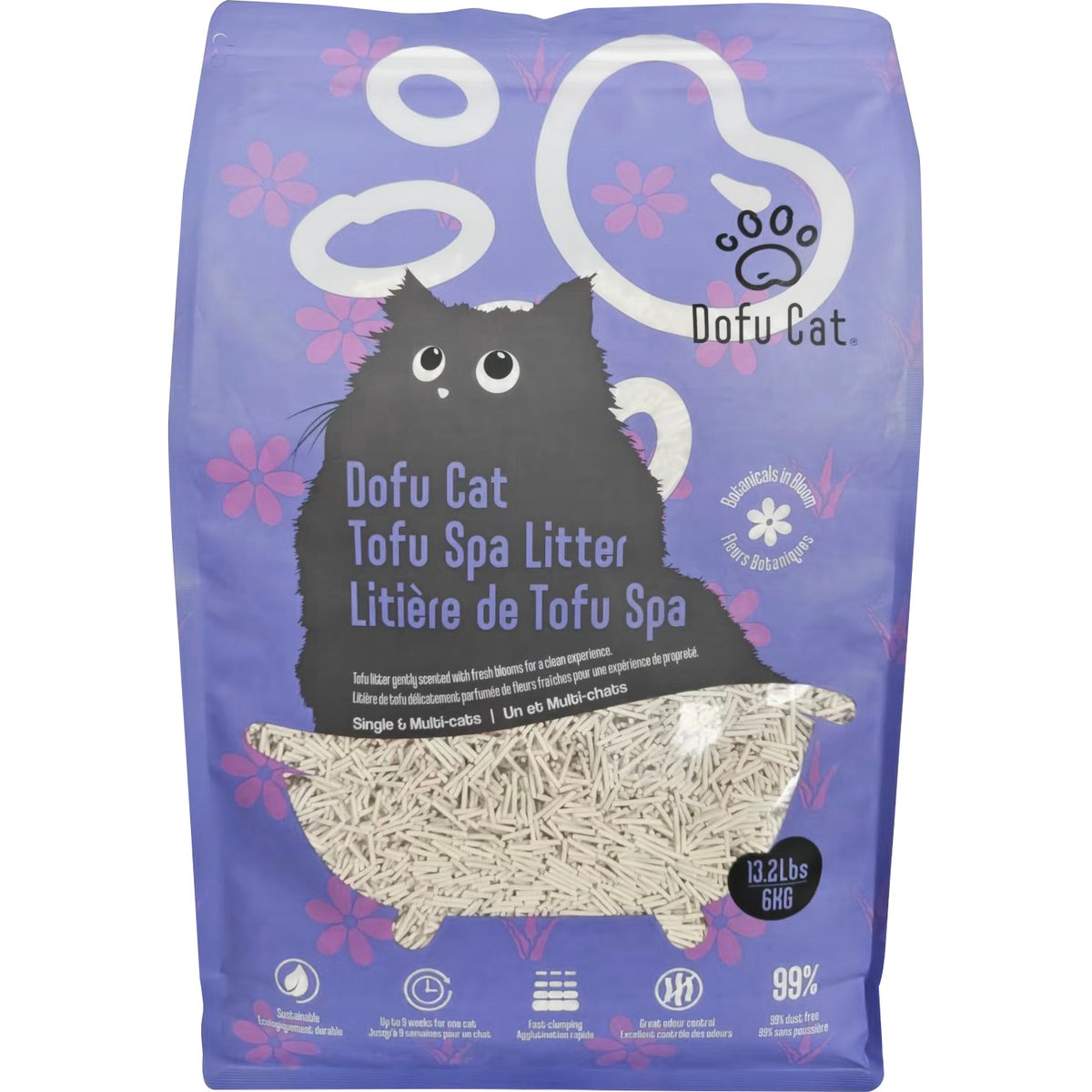 Dofu Cat Tofu Spa Bloom Scented Clumping Cat Litter, 13.2-lb bag