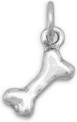 Best FURever Friends Sterling Silver Dog Bone Charm, 11.9 x 5.8 mm, Silver