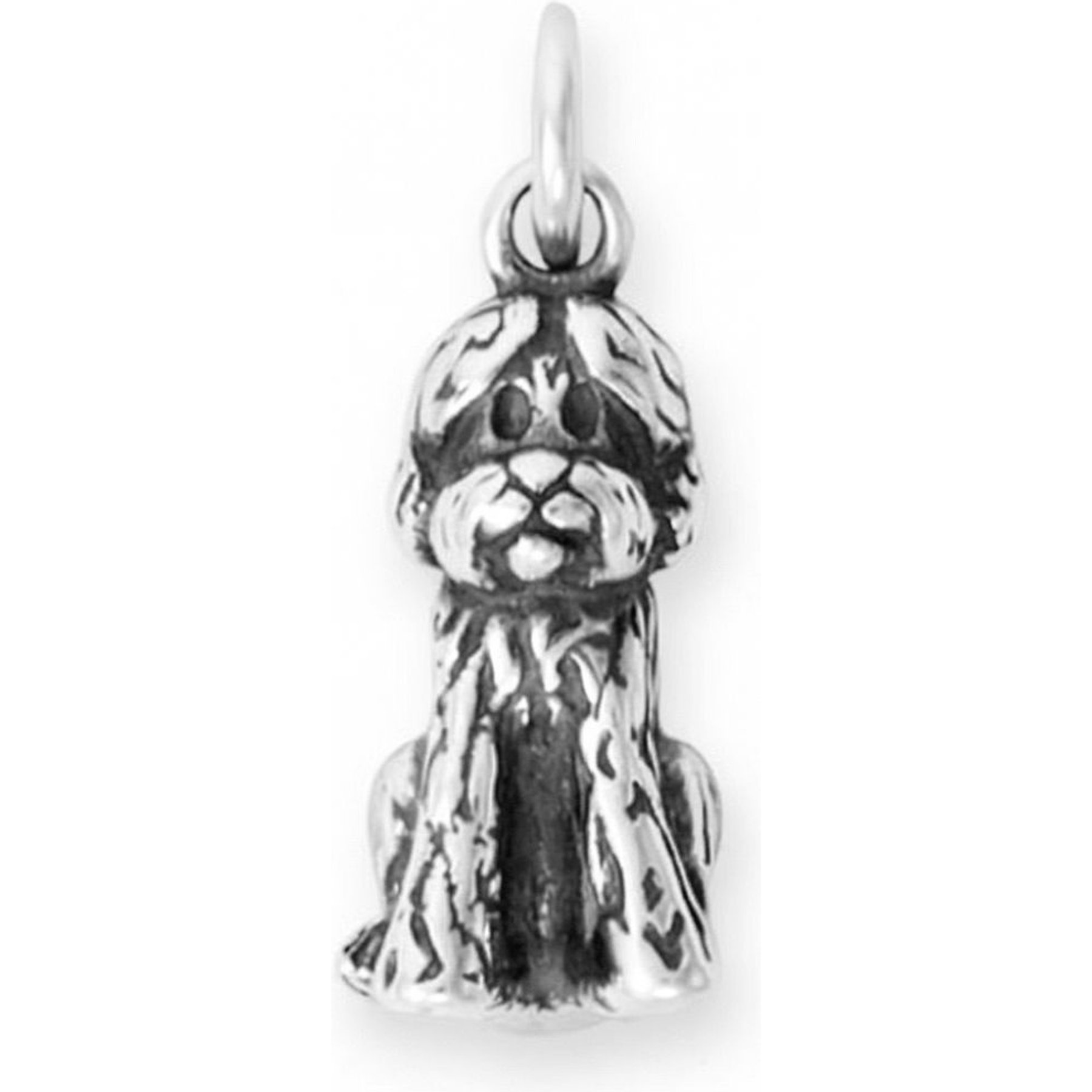 Best FURever Friends Sterling Silver Labradoodle Dog Charm, 12.8 x 6.7 mm, Silver
