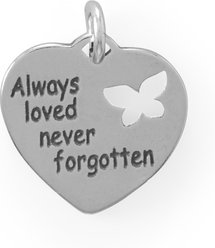 Best FURever Friends Sterling Silver Heart Never Forgotten Keepsake Pendant, 14.4 x 14.4 mm, Silver slide 1 of 2