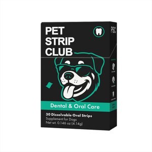 Pet Strip Club Bacon Flavor Dental & Oral Care Dissolvable Strip Supplement for Dogs, 30 count