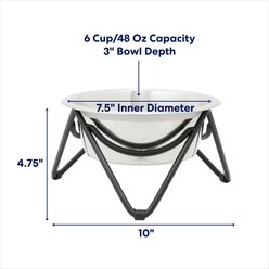 Frisco Elevated Triangle Iron Stand Dog & Cat Single Bowl Diner, Medium: 6 cup slide 2 of 8
