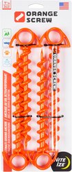 Nite Ize Orange Screw Ultimate Ground Anchor Dog Tie Out Stake, Bright Orange, Small, 4