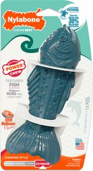 Nylabone Power Chew Love Our Oceans Textured Fish Salmon Flavor Dental Chew Dog Toy, Medium