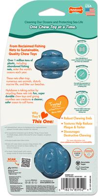 Show full view: Nylabone Power Chew Love Our Oceans Bacon Flavor Dental Barbell Chew Dog Toy, Medium slide 2 of 2
