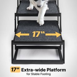 Veehoo 5 Steps Foldable Dog Steps, Black slide 2 of 8