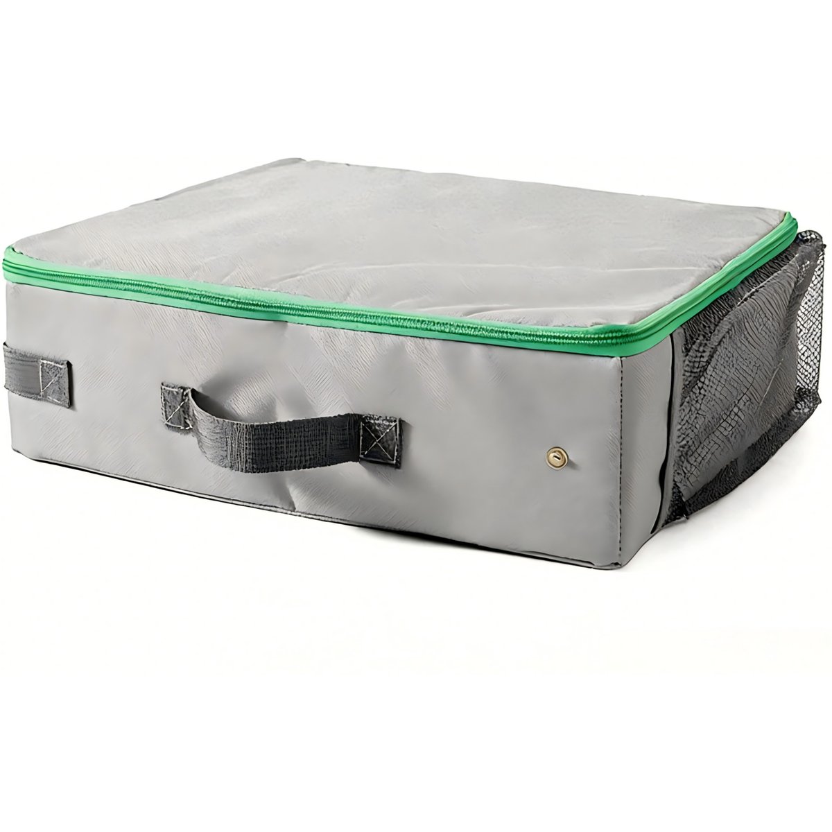 DOPZER Portable Leak-Proof Travel Cat Litter Box with Scoop, Gray, 15.7 x 11.8 x 4.3-in