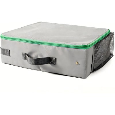 DOPZER DOPZER Portable Leak-Proof Travel Cat Litter Box with Scoop, Gray, 15.7 x 11.8 x 4.3-in