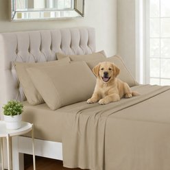 Sweet Home Collection Deluxe Ultra Soft 1500 Series Double Brushed Microfiber 6-Piece Sheet Set, Taupe, King slide 1 of 5