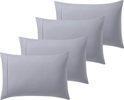 Sweet Home Collection Deluxe Ultra Soft 1500 Series Double Brushed Microfiber 6-Piece Sheet Set, Silver, King slide 2 of 5