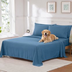Sweet Home Collection Deluxe Ultra Soft 1500 Series Double Brushed Microfiber 6-Piece Sheet Set, Denim, King