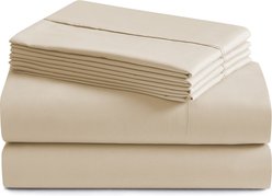 Sweet Home Collection Deluxe Ultra Soft 1500 Series Double Brushed Microfiber 6-Piece Sheet Set, Beige, Full slide 2 of 5
