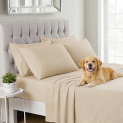 Sweet Home Collection Deluxe Ultra Soft 1500 Series Double Brushed Microfiber 6-Piece Sheet Set, Beige, Full slide 1 of 5