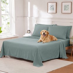 Sweet Home Collection Deluxe Ultra Soft 1500 Series Double Brushed Microfiber 6-Piece Sheet Set, Misty Blue, King