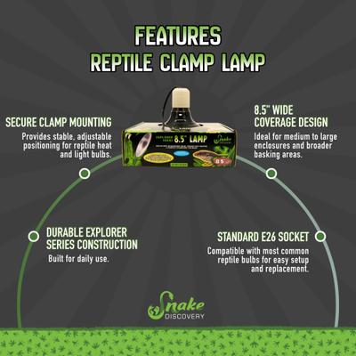 Show full view: Snake Discovery Dimmable Reptile Clamp Lamp, Black, 8.5-in slide 6 of 8