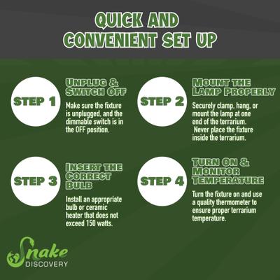 Show full view: Snake Discovery Dimmable Reptile Clamp Lamp, Black, 8.5-in slide 8 of 8
