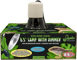 Snake Discovery Dimmable Reptile Clamp Lamp, Black, 8.5-in
