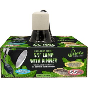 Snake Discovery Dimmable Reptile Clamp Lamp, Black, 5.5-in