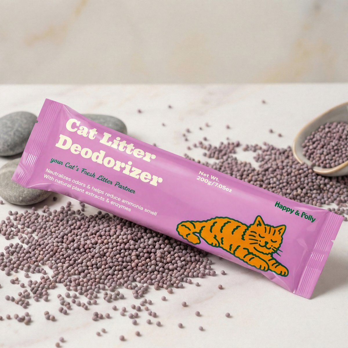 Happy & Polly Cat Litter Deodorizer, 7.05-oz bag, bundle of 16