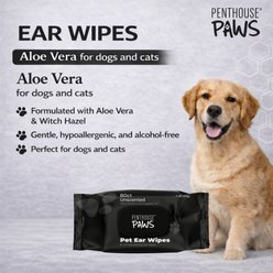 Penthouse Paws Hypoallergenic Unscented Dog & Cat Ear Wipes, 80 count slide 2 of 7