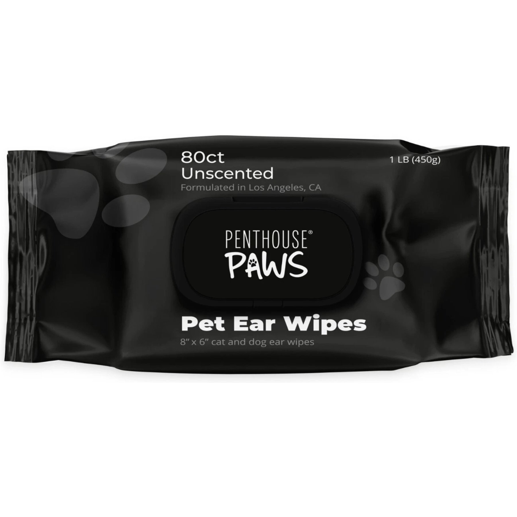 Penthouse Paws Hypoallergenic Unscented Dog & Cat Ear Wipes, 80 count