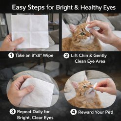 Penthouse Paws Dog & Cat Eye Care & Tear Stain Remover Wipes, White, 80 count slide 2 of 7
