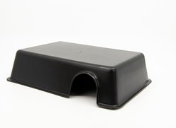 Fluker's Reptile Hide Box, Black, Black, Medium