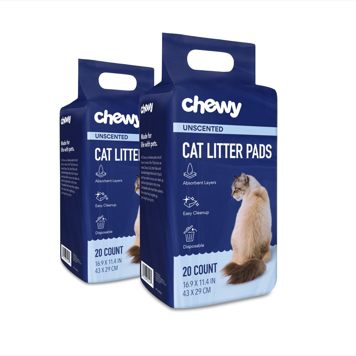 Chewy Made Cat Litter Pads (FORMERLY FRISCO), Unscented, 40 count