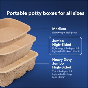 Chewy Made High-Sided Disposable Cat Litter Box, Jumbo (FORMERLY FRISCO), 21-in, 2 count