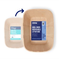 Chewy Made High-Sided Disposable Cat Litter Box, Jumbo (FORMERLY FRISCO), 21-in, 2 count