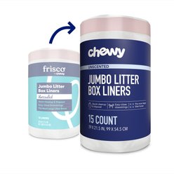 Chewy Made Litter Box Pan Liners (FORMERLY FRISCO), 15 count