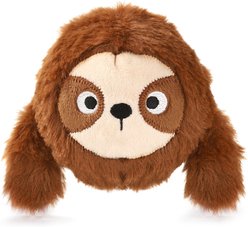 HugSmart Squeaky Spiky Ball Plush Sloth Dog Toy, Medium slide 1 of 5