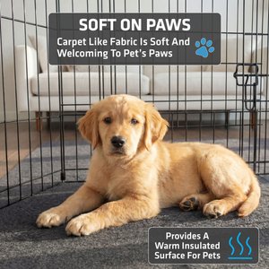 Drymate Dog Playpen Mat, Washable Puppy Training Pee Pad, Charcoal, 60-in x 74-in