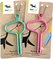 dooloop Beach Bum Duo Dog Waste Holder, Aqua/Mailbu Pink