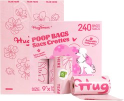 HugSmart Eco-friendly Sakura Scented Poop Bags, 240 count