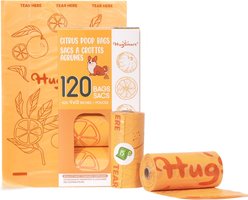 HugSmart Eco-friendly Citrus Scented Poop Bags, 120 count