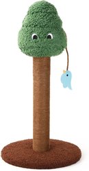 HugSmart Tree Sisal 24-in Cat Scratching Post with Toy, Brown/Green