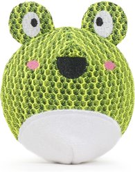 HugSmart Squeaky Spiky Ball Durable Mesh Plush Frog Dog Toy, Medium